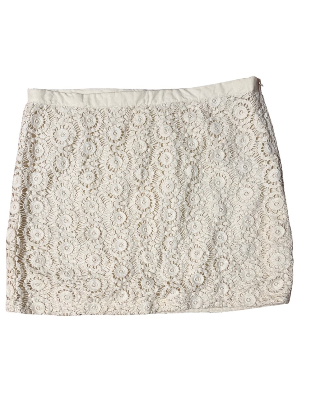 GAP Cream Crochet Mini Skirt